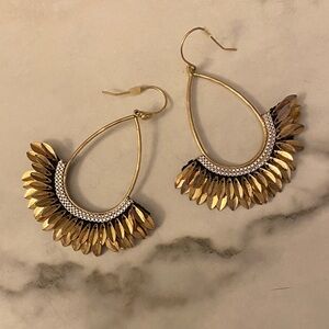 Park Lane Gold and Silver Teardrop Earrings
